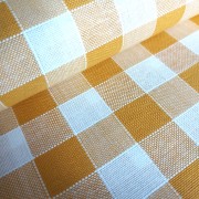 Rustichella Checkered Fabric 2x2 cm - Width 180 cm - Color Mustard
